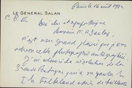 Salan, Raoul. París, 16 abril 1982