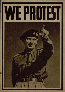 "Protestamos". Propaganda alemana