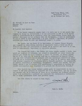 Cartas de Luis A. Bolín dirigidas al Sr. Marqués de Luca de Tena. 19 de octubre de 1953