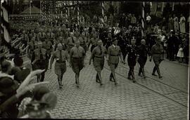 Rust, Rosenberg, Frick, Himmler, Streicher, Schirach, Bormann, Bouhler... 10.º aniversario del Congreso del Partido en Weimar, 1936