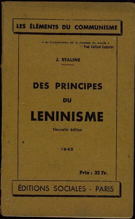 "Principios del leninismo" De Stalin, propiedad del General Gamelin
