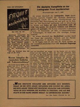 "Noticias del frente". Mayo 1942. Nr. 177