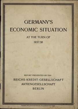 Situación económica de Alemania entre 1937 / 1938