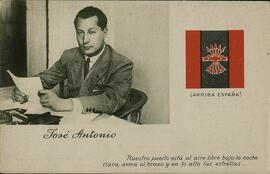 José Antonio con emblema de la Falange.