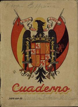 Cervera, Visitación de. "Cuaderno escolar". Con escudo en la cubierta