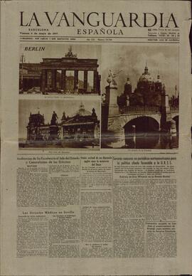 Periódico: "La Vanguardia". Viernes 4 mayo 1945