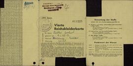 Richter, Gerhard. "Tarjeta de racionamiento de ropa del Reich. 28 agosto 1943"