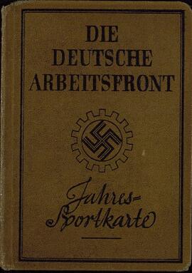 "El frente de trabajo alemán. Cartilla anual de deporte. 10 julio 1940"