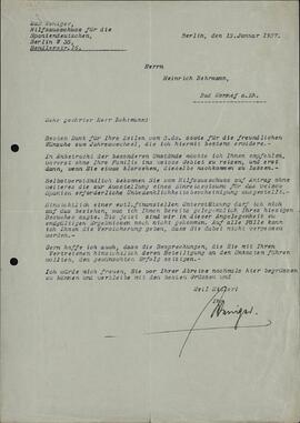 "Cartas de la organización extranjera del NDASP a Heinrich Behrmann: Carta de Max Weniger sobre el viaje de Behrmann a la España nacionalista". 13 enero 1937