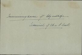 "Cunningham de Hyndhope. Almirante de la flota"