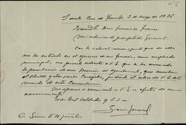 Carta a Francisco Franco Bahamonde. Santa Cruz de Tenerife, 2 de mayo de 1936