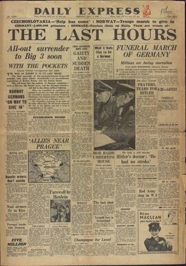 "Daily Express", 7 de Mayo de 1945, "Las Últimas Horas".