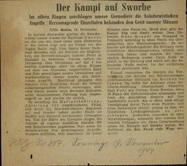 "La lucha en Sworbe. 16 noviembre 1944"