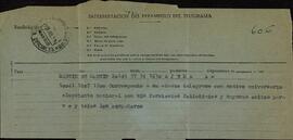 Telegrama con motivo del aniversario del alzamiento nacional, 19 de julio de 1956.