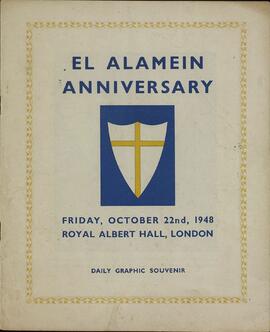 25 folletos. Aniversario del Alamein. Londres. En inglés