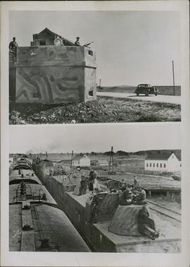Fortificaciones alemanas para el control de carreteras y convoy  ferroviario blindado y artillado en la campaña de los Balcanes, 24 de diciembre de 1943.