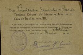 Arias Castañón, Marcelino. Recluta