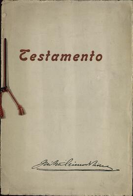Primo de Rivera y Sáenz de Heredia, José Antonio. Testamento