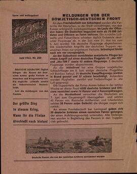 "Noticias del frente". Junio 1942. Nr. 208