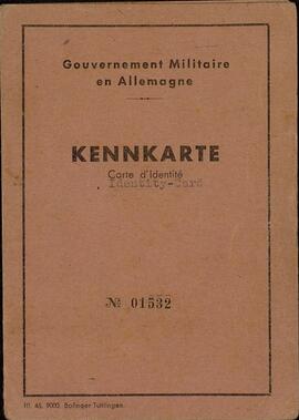 Thaddaus, Frick. Carné de identidad. Sigmaringen, 25 de febrero de 1943.