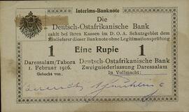 "Una rupia". 1 febrero 1916
