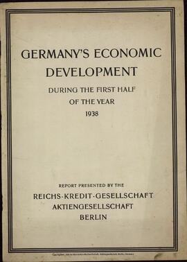 Desarrollo económico de Alemania, 1938