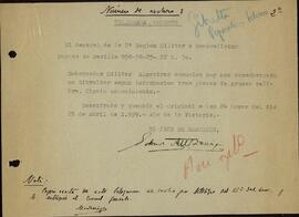 Gibraltar después de la guerra civil española, Defensa de. Abril - Mayo 1939