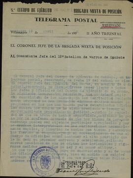 Advertencia sobre delitos contra la propiedad. Villamayor, 19 abril 1938 (Guerra Civil).