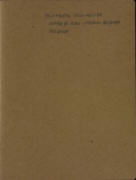 Pieza de Expediente de Juicio Militar sobre comportamiento(s) durante la Guerra Civil. Pliego de descargo y documentos de la defensa del Juez Lorenzo Bernabé Aveleiras en Consejo de Guerra