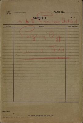 Carpeta (vacía) del Capitán Charles Edward Hall, del buque HMS Princess Astrid, c. 1945