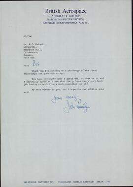 Cunningham, John. "Carta a Robert Wright"