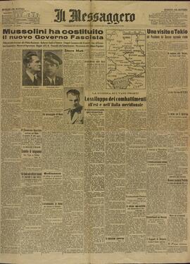 Il Messaggero. Mussolini ha constituído el nuevo Gobierno Fascista". 24 de Septiembre de 1943