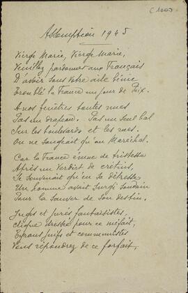 Havy, Henry. Poemas. 1944-45 (en francés).