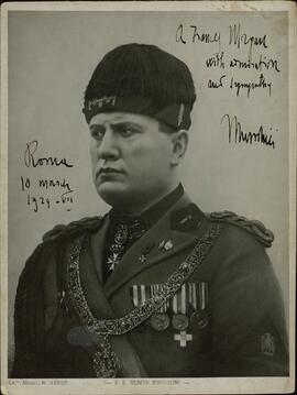Mussolini, Benito (1883-1945), Roma, 10 Marzo 1929 - VII