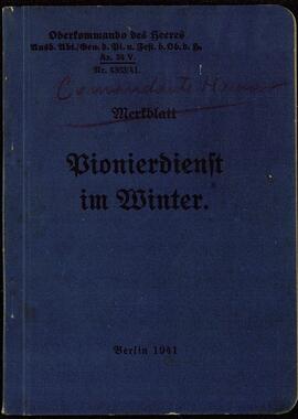 "Servicio de pioneros de invierno / Apéndice". 1941