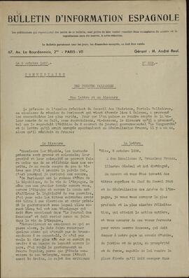 "Boletín de información español". 8 octubre 1937 (Acusando a Portela Valladares)