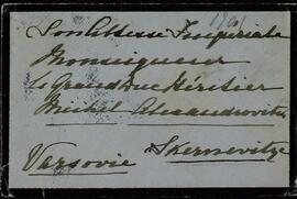 Carta y Sobre de la Zarina Alexandra Feodorovna al Gran Duque Mikhail. Bernsdorff, 11 octubre 1901