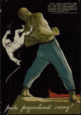 Postales de propaganda rusa anti-capitalista. 1939