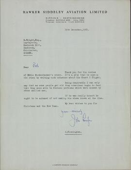 Cunningham, John. "Carta a Robert Wright". 19 diciembre 1967