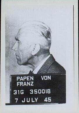 Fotografías de algunos acusados en el juicio de Nuremberg