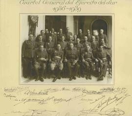 General Gonzalo Queipo de Llano (1875-1971) y otros mandos militares. Cuartel General del Ejército del Sur, 1936-1939.