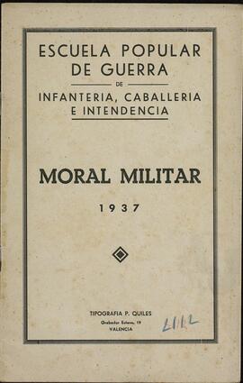 Escuela Popular de Guerra. "Moral militar" 1937