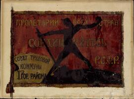Trotskaia, Natalia (1882-1962). Boceto Original de Bandera, c. 1927
