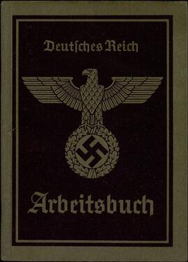 "Wilhelm Rückriegel, Johannes. Libreta de trabajo. Reich alemán, 3 diciembre 1938"