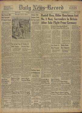 The Times Picayun", 26 de Abril de 1945. "Rudolf Hess, Hitler Henchmann y el número 3 nazi se rinden."