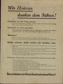 "El alsaciano da gracias al Führer"