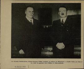"Vizconde Rothermere y Adolf Hitler". 16 enero 1937
