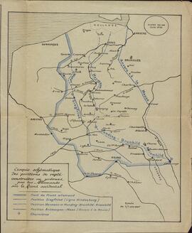 Croquis Esquemático de las Posiciones Alemanas en el Frente Occidental, c. 1914