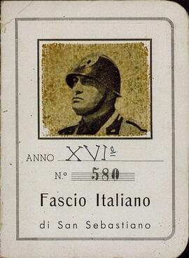 Castañé Lloret, Modesto. Fascio italiano de San Sebastián. 1938