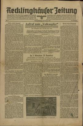 Periódico de Recklinhausen. Enero 1945